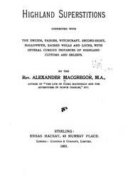 Cover of Alexander Macgregor's Book Highland Superstitions Connected With The Druids Fairies Witchcraft
