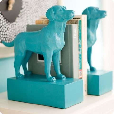 pottery barn dog bookends