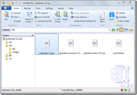 JCalendar zip file