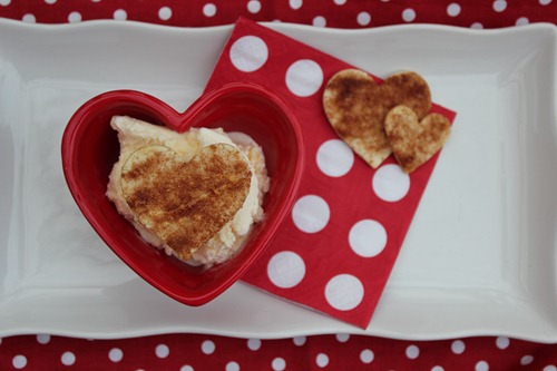 Valentine sundae, cinnamon sugar tortillas Valentine sundae, cinnamon sugar tortillas