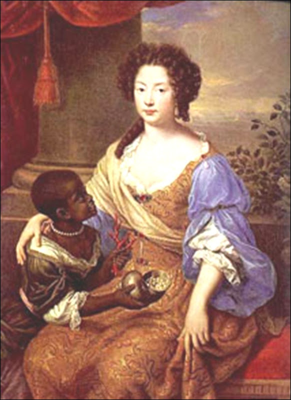 Femme de cour et enfant noir Femme de cour et enfant noir