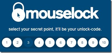 MouseLock cliccare il numero da usare come password