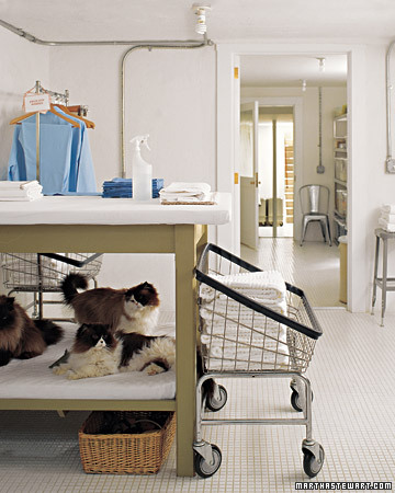 Look at Martha's cats favorite hiding spot. (Martha Stewart Living)