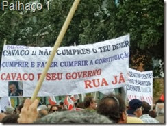 Manif Alcântara. Palhaço1.Out.2013 Manif Alcântara. Palhaço1.Out.2013
