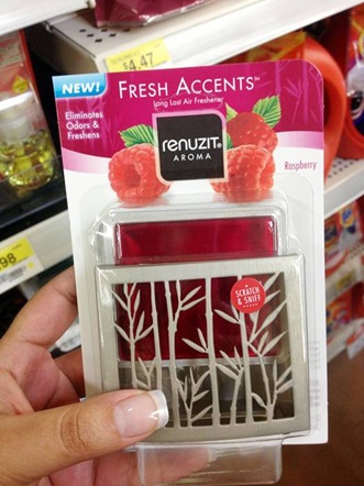 This is the raspberry scent. It has scratch & sniff sticker(s) just like the After the Rain scent.