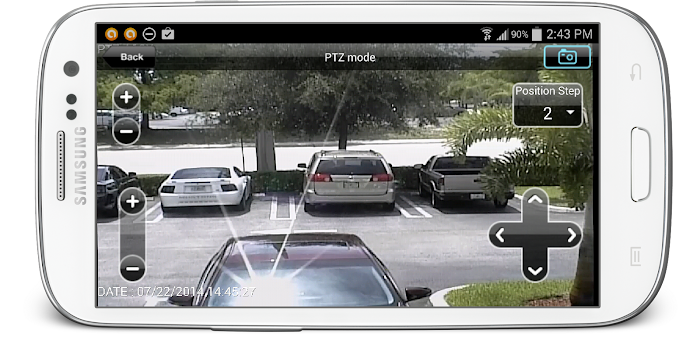 PTZ-A10X pan tilt zoom camera connected to an iDVR-PRO and controlled via the Android mobile app. For more information, please visit http://iDVR-PRO.com Android-App-PTZ-Camera-Controls.png