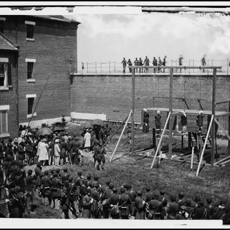 O enforcamento dos conspiradores da morte de Abraham Lincoln