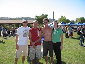 Hanging at the post race festivities.