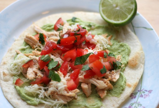 chicken and guac tostada 1
