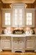 Mouth blown cabinet glass in a private residence in San Jose, CA.
