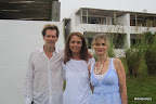 Soledad durante la visita del actor Kevin Bacon y su mujer, Kyra Sedgwick, a Punta del Este. Gentileza: Soledad Parodi.