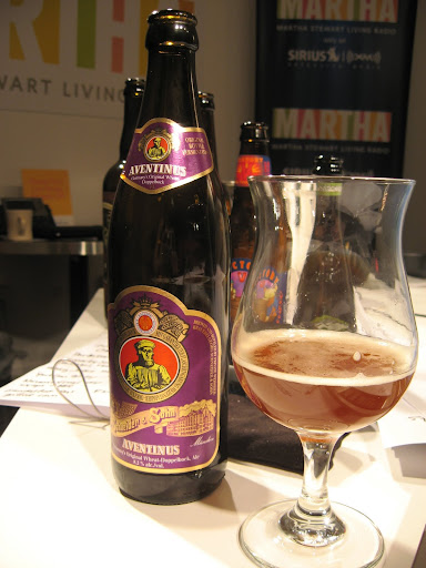 Bavarian brewery G. Schneider & Sohn has been making a dark wheat doppelbock called Aventinus since 1907. It has aromas of banana, clove, plum, raisin, and a sweetness that makes it a good partner for anything hot.