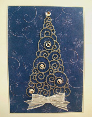 Swirl Christmas Tree Card