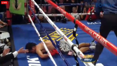 Pacquiao is knocked out by Marquez at Round 5