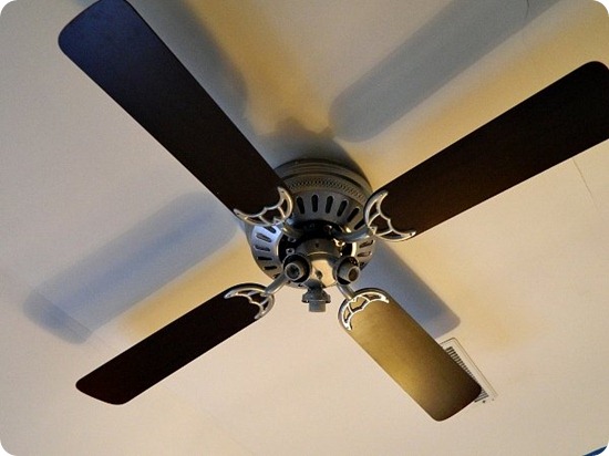 Ceiling Fan Makeover blades attached