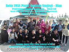 Bersama Alumni SMAN Pintar Kuantan Singingi di EVen Fantasi ke 9 Rohis SMAN Plus Prov Riau