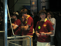 The stress getting to the drive team during eliminations