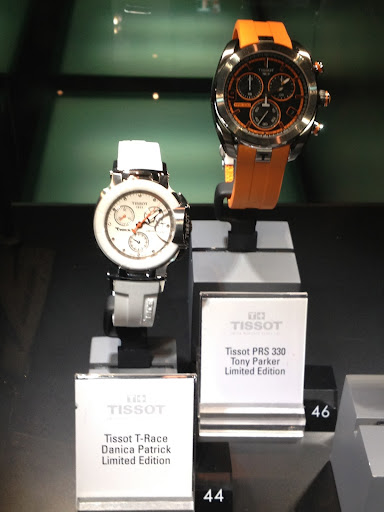Danica Patrick and Tony Parker both collaborate with Tissot on watches. These are great if you are going on a high-action honeymoon. Danica Patrick and Tony Parker both collaborate with Tissot on watches. These are great if you are going on a high-action honeymoon.