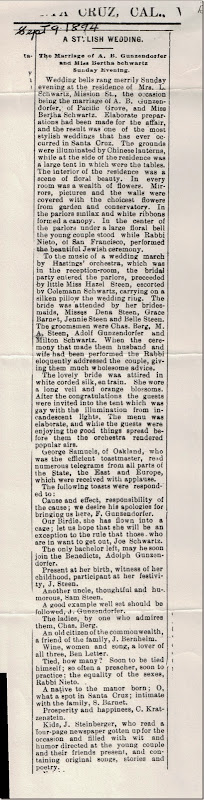 Stylish Wedding 9 Sep 1894 page 1