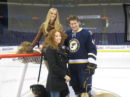 Just one day before, the Backes', and with their rescued pooches, Rosey, Rodney and Marty, joined Abbie from Adopt-a-Pet.com to film a PSA for adoption.