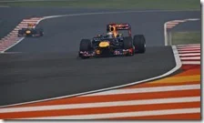 Vettel nelle prove libere del gran premio d'India 2012
