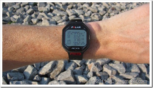 Polar RCX5 While Running Data Screens