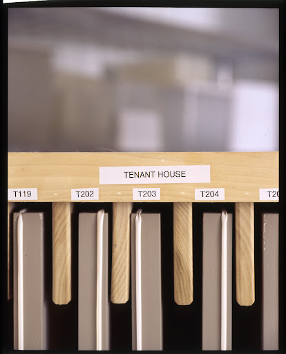 The tops of each compartment are labeled with P-Touch tape indicating their location in the house and making it easier to return them to their proper places when it's time. The tops of each compartment are labeled with P-Touch tape indicating their location in the house and making it easier to return them to their proper places when it's time.