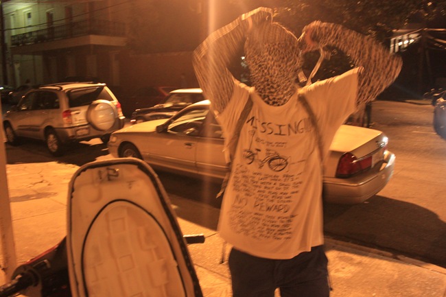 leopard man and his moped leopard man and his moped