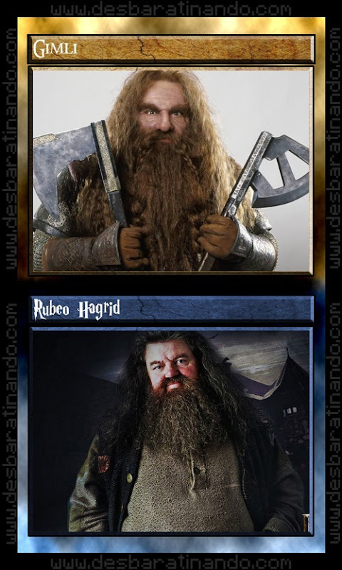 7 gmli hagrid senhor dos anéis Vs harry potter