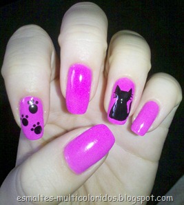 NAIL ART GATINHO 2