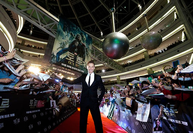 MARVEL'S THOR: THE DARK WORLD, KOREA TOUR. TOM HIDDLESTON & KEVIN FEIGE FAN EVENT