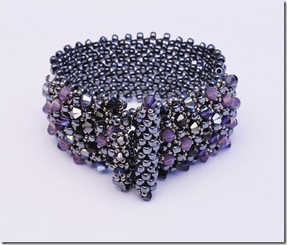 Industrial Chic Bracelet Callie Mitchell Beadwork magazine swarovski crystal