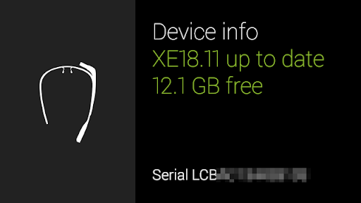 Google Glass XE18.11 Google Glass XE18.11