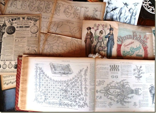 heartwarming vintage inspiration with crafty secrets french sewing patterns 512x372 French Books%25252526Papers1 thumb%2525255B2%2525255D French Sewing Patterns