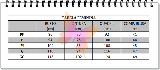 TABELA FEMININA TABELA FEMININA