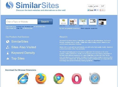Similar sites finding made easy by similarsites.com