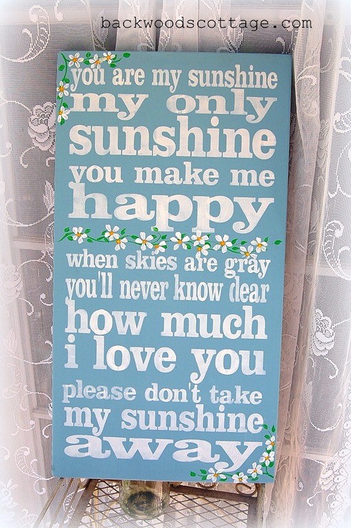 your are my sunshine sign