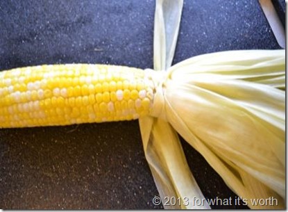 roasted corn on the cob DIY how to make corn on the cob with husk handle