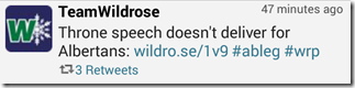 Wildrose Tweet