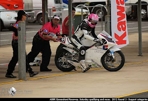 ASBK Queensland Raceway. Saturday qualifying and races.  2012 Round 3 - Support categories
