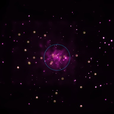imagem em raios X da M31 com buracos negros