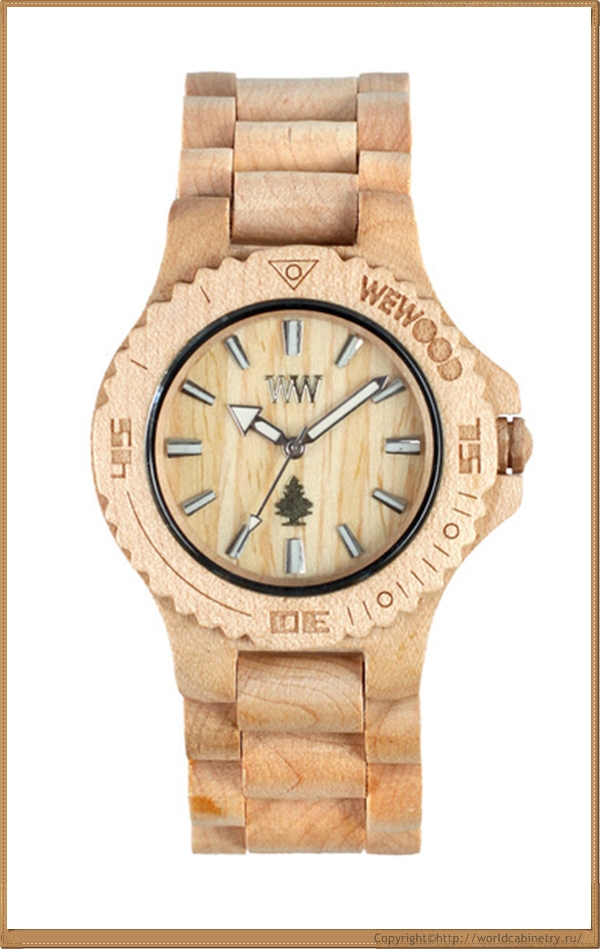 Деревянные часы WeWOOD beigeDATE grande Деревянные часы WeWOOD