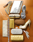 Glittery bridal accessories.