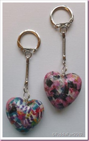 Decopatch heart Keyring