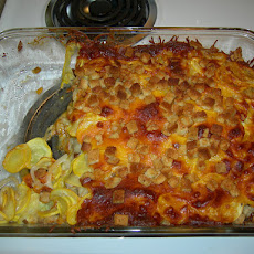 Mexican Squash and Ground Beef Casserole