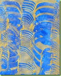 9.Blue patterned paper wityh Lidl gold - catalyst wedge