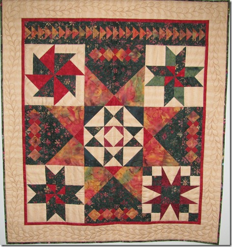 Christmas star sampler quilt