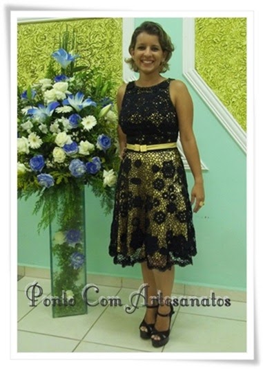 Vestido em crochê irlandês exclusivo Vestido em crochê irlandês exclusivo