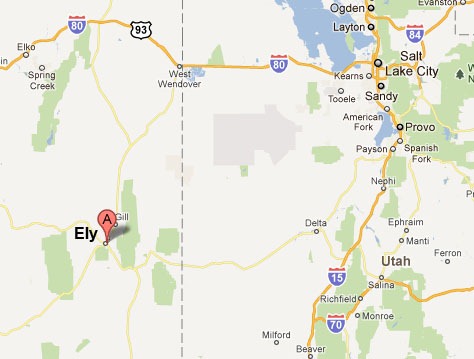 Ely Nevada Map