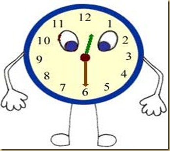 Relógio ao meio-dia e meia ou à meia-noite